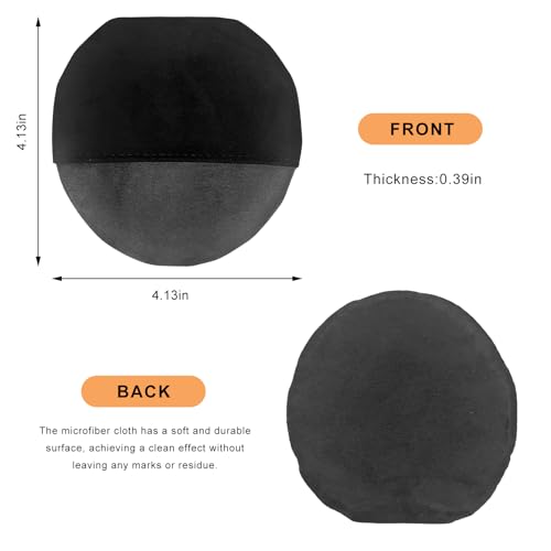 2 PCS Car Screen Cleaner, Round Microfiber Cloth Non-Scratch Auto Touchscreen Cleaning Wipes, Foldable Touch Screen Pad Universal Cleaning Tool for Vehicle Dashboard Display - color: Round, 2 Pcs