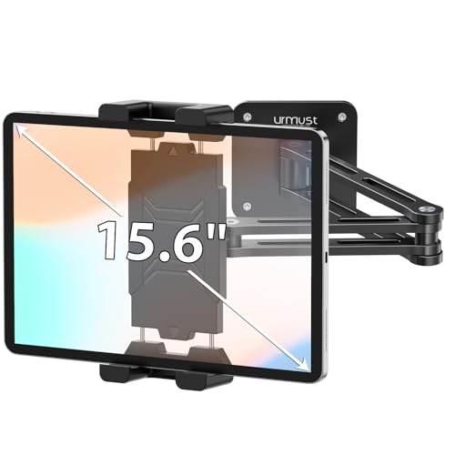 Tablet Wall Mount Holder for iPad, 4.7-15.6" | 360° Rotation Adjustable, Aluminum Extendable Arm, iPad mini/Air/Pro/Galaxy Tab/Kindle, Kitchen Home Office - size: 2 Arm Pro-Up to 15.6"