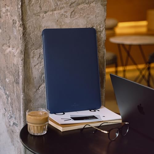 Comfyable Laptop Sleeve 14 Inch Precisely Compatible with MacBook Pro M5 M4 M3 M2 Pro/Max 2026-2021, Faux Leather Cover Case, 14 in, Midnight Blue - color: Midnight Blue, size: For 14" MacBook Pro