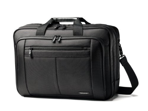 Samsonite Classic Multi Gusset Toploader Briefcase, Black, Triple Gusset 15.6-Inch