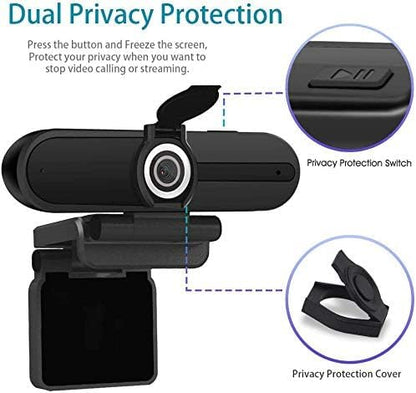 4K Webcam, HD Webcam 8MP- Laptop PC Desktop Computer Web Camera with Microphone, USB Webcams for Video Calling Recording Streaming Video Conference, Webcam with Mini Tripod,Privacy Shutter. | Computer Webcams for Switch 2 Video Calling Recording Streaming