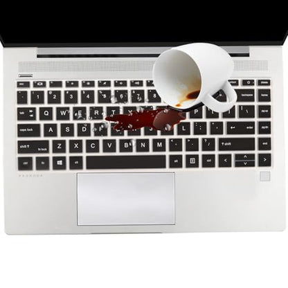 MUBUY Keyboard Cover for 14" HP Probook 440 445 G8 G9 G10, HP Probook 640 G7 G8 Laptop 14 inch, HP Probook 14 Laptop Keyboard Protective Accessories (NOT Fit Probook 440 445 G11 G5 G6 G7)-Black - color: Black