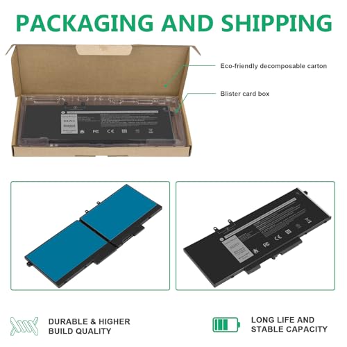 Fancy Buying 3HWPP Laptop Battery for Dell Latitude 5401 5410 5411 5501 5510 5511 Precision 3541 3551 INSPIRON 7706 2-in-1 INSPIRON 17 7500/7506 2-in-1 03HWPP 10X1J N2NLL 1VY7F 3YNXM 451-BCMN - size: 9.4*4.13*0.27inch 3HWPP