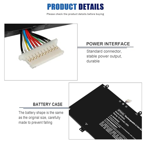 SP04XL L28764-005 Laptop Battery for HP Spectre X360 13-AP0000 13-ap0xxx 13-ap0013dx 13-ap0023dx 13-ap0033dx 13-ap0053dx 13-ap0000na 13t-AP000 CTO SP04061XL HSTNN-IB8R HSTNN-OB1B L28538-AC1 TPN-Q203 - size: 11.1*4.17*0.19inch SP04XL