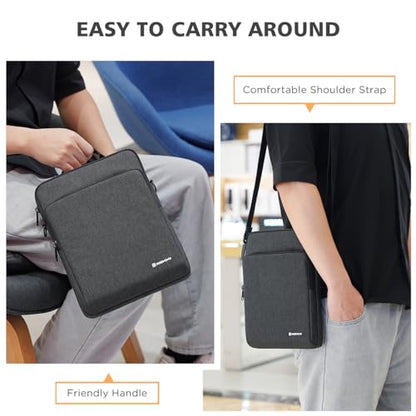NIDOO 10 inch Laptop Sleeve - Protective Carrying Case for 11" iPad Air/Surface Go/Samsung Galaxy Tab - color: Dark Grey, size: 10-11 inch Tablet