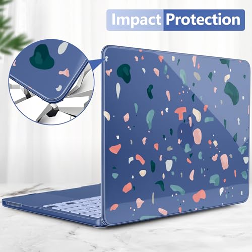 Batianda Case for MacBook Neo 13 Inch 2026 Model A3404, Abstract Terrazzo | 4-in-1 Laptop Accessories Bundle with Confetti Stone Art, Ultra Slim Hard Shell for Students and Modern Style Users - color: Abstract Terrazzo