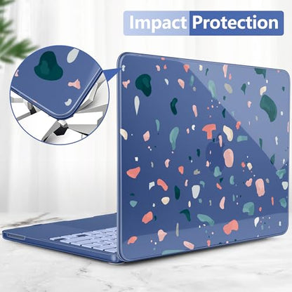 Batianda Case for MacBook Neo 13 Inch 2026 Model A3404, Abstract Terrazzo | 4-in-1 Laptop Accessories Bundle with Confetti Stone Art, Ultra Slim Hard Shell for Students and Modern Style Users - color: Abstract Terrazzo