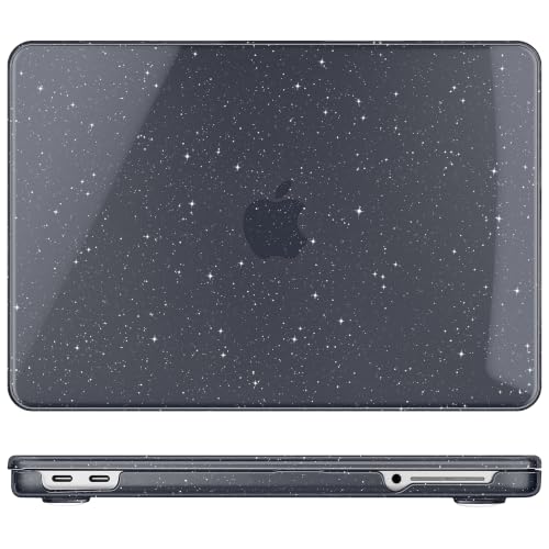 May Chen Compatible with MacBook Neo 13 inch Case 2026 Model A3404, Plastic Hard Shell,Keyboard Cover,Screen Protector,Dust Plug, for MacBook Neo 13" with A18 Pro Chip, Glitter Black - color: Glitter Black