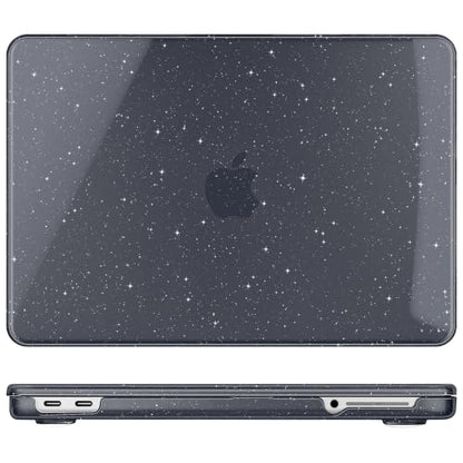 May Chen Compatible with MacBook Neo 13 inch Case 2026 Model A3404, Plastic Hard Shell,Keyboard Cover,Screen Protector,Dust Plug, for MacBook Neo 13" with A18 Pro Chip, Glitter Black - color: Glitter Black