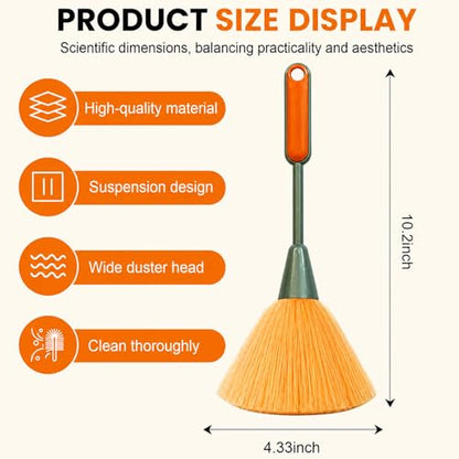 Keyboard Cleaning Brush Computer Cleaning Brush Portable Small Dust Brush for Keyboard Laptop Desk Electronics - color: Orange