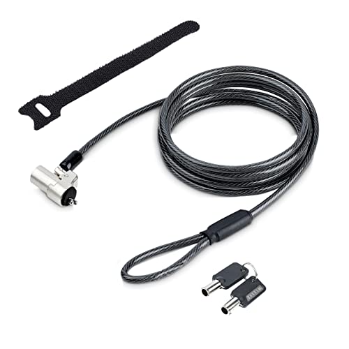 StarTech Laptop Cable Lock, Compatible with Noble Wedge; 6.6ft, TAA (2m) | Security Cable for Dell XPS/Latitude/2-in-1 Notebooks, Anti-Theft Keyed Lock, Steel Cable Lock For Laptop, NBLWK-LAPTOP-LOCK - size: Nobel Wedge, style: Unique Keyed