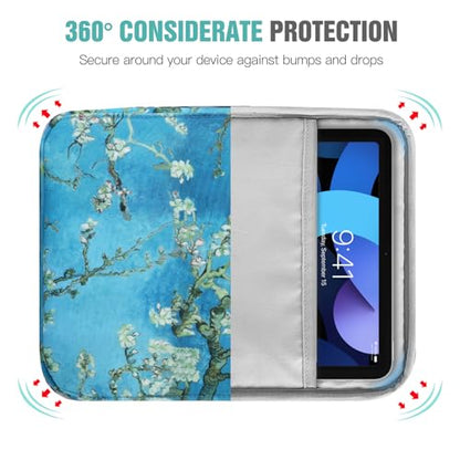 TiMOVO 9-11" Tablet Sleeve Bag Carrying Case with Strap, Apricot Blossom | Fits iPad A16 11", Pad Air 11/5th & 4th 10.9", 10th Gen/10.2", Galaxy Tab A11 Plus, Multi-Pocket, Handle, Padded Protection - color: Apricot Blossom, size: 9-11