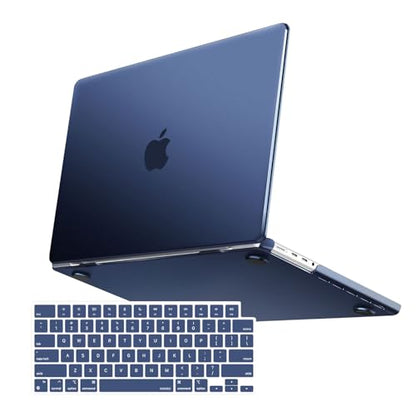 MOSISO Compatible with MacBook Pro 14 inch Case M5 M4 M3 M2 M1 2026-2021 | Ultra-Thin Seamlessly Closes Crack-Resistant Protective Hard Matte Shell&Keyboard Cover, Midnight Blue - color: Midnight Blue