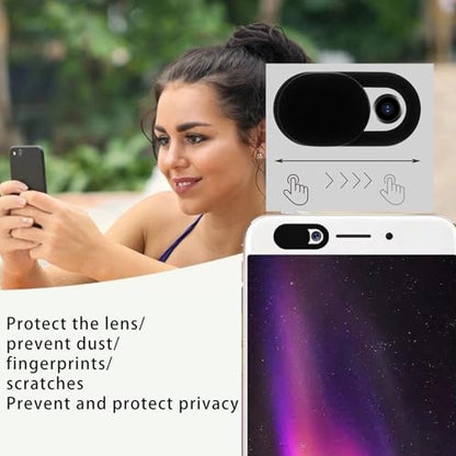 Privacy Lens Cover Set for Laptops Tablets Smartphones Sliding Screen Privacy Protector Pack for Office Home Use (Black 8 Pack) - color: Black-8 PCS