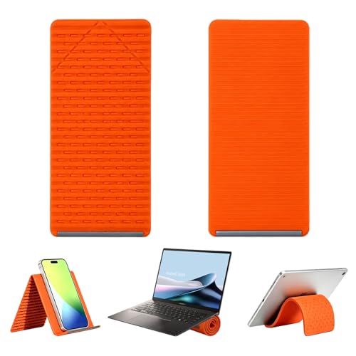 2Pack Flexible Silicone and Aluminum Phone Stand – Bendable, Rollable, Foldable, Wrap-Around Mount Holder for Laptop, Desk, Bed, and Travel