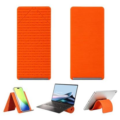 2Pack Flexible Silicone and Aluminum Phone Stand – Bendable, Rollable, Foldable, Wrap-Around Mount Holder for Laptop, Desk, Bed, and Travel