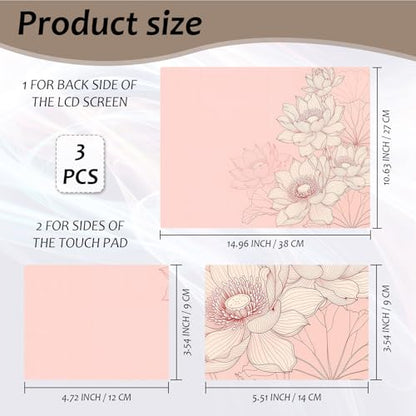 Laptop Skin 12.1-15.6 inch Removable Universal Reusable Laptop Sticker Decal,Waterproof No Residue Vinyl Cover,Scratch-Resistant Cuttable Full Wrap Sticker for Notebook, Lotus Flower Wall Art - color: Lotus Flower Wall Art