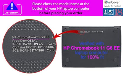 mCover 2020-2022 11.6-inch HP Chromebook 11 G8EE / 11MK G9EE Series Laptop Case - Black - color: Black