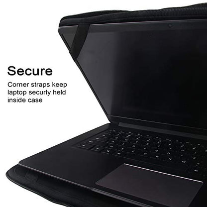 Laptop Sleeve 14 inch Black Water-Resistant Neoprene Notebook Computer Briefcase Carrying Bag/Pouch Cover with 4 Elastic Bands for 14.1" 14.5" Lenovo ThinkPad/HP Chromebook/Dell Vostro/Acer Aspire - size: Standard 14 inch