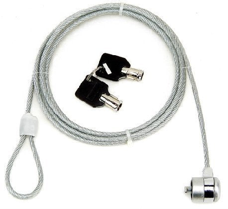 AOMGD 2Pcs 6 feet Laptop Lock Notebook Security Cable Lock | Compatible with 3x7mm Keyholes, Includes 2 Keys, Two Sets - color: Black