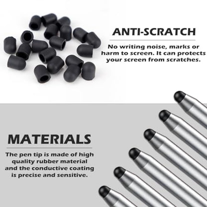 20Pcs Replacement Tips Silicone Rubber Touch Screen Pens Tips for Touch Pen (8 * 10mm) - color: 8*11mm