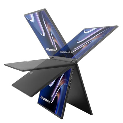 ASUS ZenScreen Duo Dual 14" 360° Foldable Portable Monitor (MB14FCD) - 16:10, 1920x1200 Full HD, IPS, Power Pass-Through, Dual USB-C, Mini-HDMI, Eye Care, Auto-Rotate, Sleek Design, 3 yr Warranty