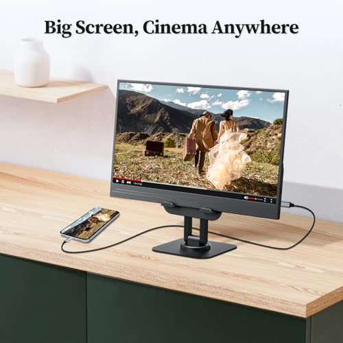 Veout 13.3" 1080p Portable Monitor Slim Lightweight HDR Travel Small HDMI Display with Kickstand for Laptop PC/Mac/Phone/Xbox Switch/PS4