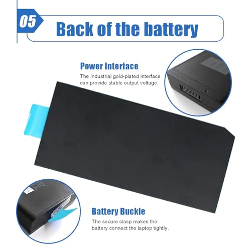 DKNKD (11.1V 97Wh/8550mAh) X8VWF Laptop Battery Compatible with Dell Latitude 14 Rugged 5404 7404 E5404 E7404 Series Notebook 4XKN5 CJ2K1 5XT3V 05XT3V VCWGN 0VCHGN 09FN4 XN4KN XRJDF YGV51 - size: 6.51*3.18*0.79 inch DKNKD