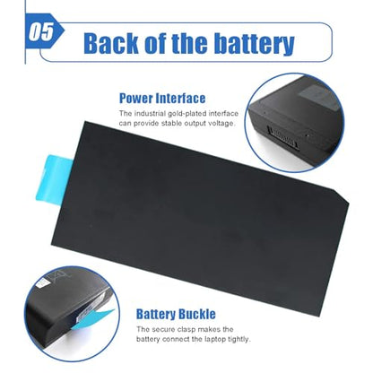 DKNKD (11.1V 97Wh/8550mAh) X8VWF Laptop Battery Compatible with Dell Latitude 14 Rugged 5404 7404 E5404 E7404 Series Notebook 4XKN5 CJ2K1 5XT3V 05XT3V VCWGN 0VCHGN 09FN4 XN4KN XRJDF YGV51 - size: 6.51*3.18*0.79 inch DKNKD