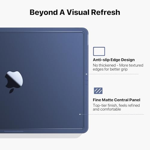 Soonjet CrackGuard for MacBook Air 15 inch Case | M5 M4 M3 M2 2026 2025-2023 | Anti-Crack Upgrade |100% Match Official Color | Laptop Hard Shell + Translucent Keyboard Cover - color: Translucent Midnight