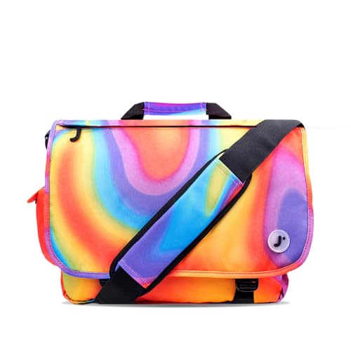 J World New York Thomas Laptop Messenger Bag for Women & Men. Kids Computer Bookbag - color: Heat