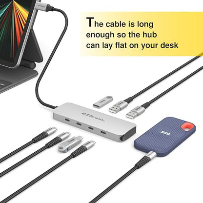 USB C Hub Docking Station 7 in 1 with 3 Gen 2 10Gbs Ports, 3 USB A 3.0 Ports, 1 USB C Power Delivery 3.0 with 5Gbs Data, Compatible with MacBook/Dell/HP/Lenovo Laptops - style: 7-in-1