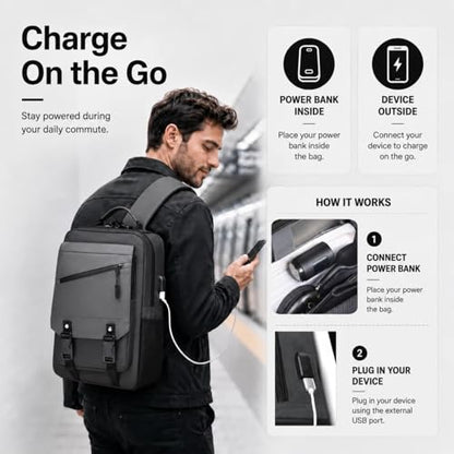 Sling Bag Large Capacity: Crossbody Bag for Men Fits 15.6 Inch Laptop A4 Files with Anti Theft USB Port - color: 39-grey