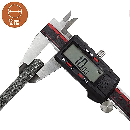 BV 7FT Heavy-Duty Security Cable Lock with Loops – Extra Thick 10mm (3/8") Braided Steel, Cut-Resistant & Weatherproof Wire Cable for Padlock, Gate, Bike, Motorcycle & Outdoor Equipment - color: Single, style: 7 FT