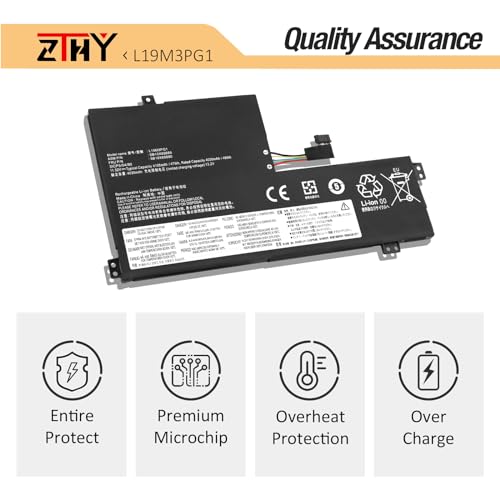 47Wh L19M3PG1 Battery for Lenovo 100e 300e Chromebook 2nd Gen AST 82CD 82CE | For Ideapad 3 CB-11AST05 82H4 Series L19C3PG1 L19L3PG1 SB10X68685 5B10X65680 5B10X65682 5B10X65684 11.52V 4105mAh - size: 8.50*4.88*0.19inch L19M3PG1