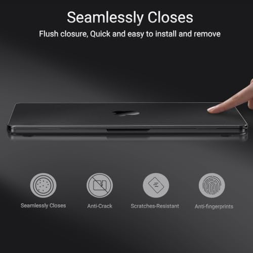 MOSISO Compatible with MacBook Pro 14 inch Case M5 M4 M3 M2 M1 2026-2021 | Ultra-Thin Seamlessly Closes Crack-Resistant Protective Hard Matte Shell&Keyboard Cover, Space Black Clear - color: Space Black Clear