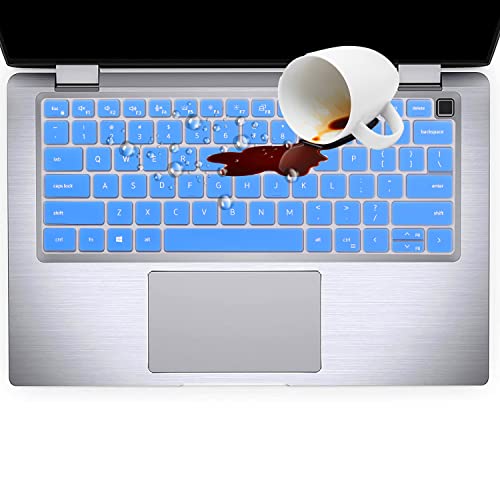 Keyboard Cover Skin for Dell Latitude 14" 7430 7420 7410, Dell Latitude 5430 5431 5420 14", Dell Latitude 7520 15.6" Dell Latitude 9000 9510 9520 9420 9430 Keyboard Protective Cover-Blue - color: Blue