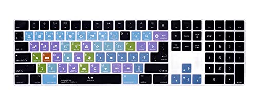 Keyboard Cover for Apple iMac Magic Wireless Keyboard US&EU Layout | Final Cut pro X,Silicone,Protective Skin,with Numeric Keypad MQ052LL/A,A1843, Washable&Reusable,Full Protection,Precise Fit - color: Final cut pro X