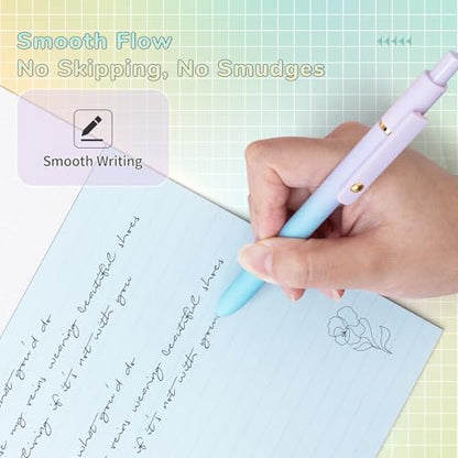 YOXMJDB Gel Pens, 6 Pcs Fine Point Smooth Writing Pens Cute Pens for Women, High-End Series 0.5mm Black Ink Pens for Journaling Note Taking, School Office Supplies (6 Pcs Gold Gradient) - color: 6 Pcs Gold Gradient