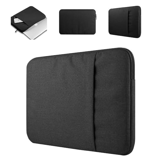 PARENCE. - 15.6 inch Laptop Sleeve - Zipper Shock Protection - Extra Side Pocket - Waterproof, Color Grey