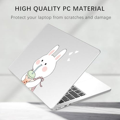 Compatible with MacBook Neo 13 inch Case 2026 Cute Kawaii Bunny | Release Model A3404 with A18 Pro Chip | Protective Hard Shell Matte Cover for MacBook Neo 13'' - color: Bunny A, size: MacBook Neo 13 inch