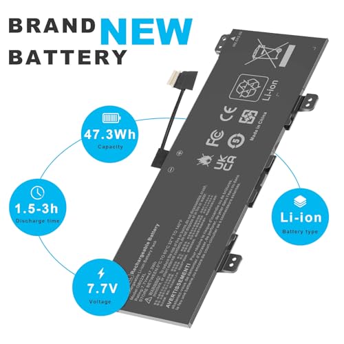 GB02XL Laptop Battery Replacement for HP Chromebook X360 14A 14-DB 11 G8 G7 G1 G2 EE/Chromebook 11A G8 G5 G6 EE/Chromebook 14 G5 14-DB0051CL Series hstnn-ub7m L42583-005 L42550-271 L42583-002 - size: GB02XL 11.50*5.51*0.67in