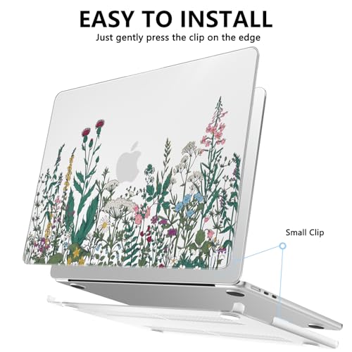 AKIT for MacBook Air 13 inch Case M5 M4 M3 M2 2026-2022, ChrysFlowers | A3449 A3240 A3113 A2681, Vivid Pattern Hard Shell Laptop Case+Screen Protector+Keyboard Cover for MacBook Air 13.6 inch - color: ChrysFlowers