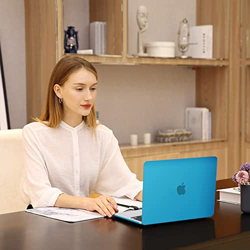 MOSISO Compatible with MacBook Air 13 inch Case M5 2026 M4 M3 M2 2025-2022 | A3449 A3240 A3113 A2681, Scratches-Resistant Protective Hard Shell for MacBook Air 13.6 inch Case, Aqua Blue - color: Aqua Blue