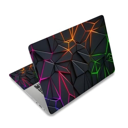 DINKY Laptop Notebook Skin Sticker Cover Decal, 13 13.3 14 15 15.4 15.6 inch Laptop Vinyl Skin Sticker Cover Soft Art Protector Netbook, Glowing Diamond Grid - color: Glowing Diamond Grid