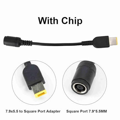 YUYTE Laptop Power Adapter, DC Plug 7.9x5.5 to Square Port with Pin, for Ultrabook Conversion Line