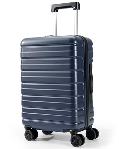 Lekesky 20 Inch Carry On Luggage 22x14x9 Airline Approved, Blue | Durable ABS, Small Underseat Carry-on Luggage with TSA Lock Spinner Wheels, Personal Item Luggage Removable Wheels for Travel - color: A-Blue, size: 20 Inch