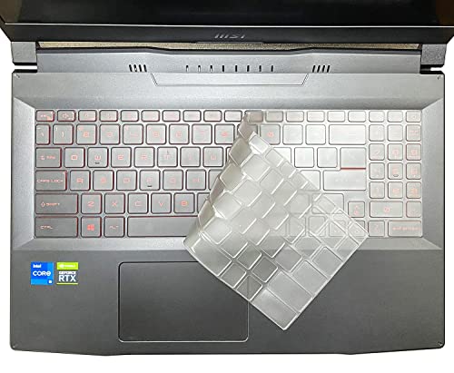 Keyboard Cover for MSI Cyborg 15 A13VE 2023, MSI GL66 GL76, Stealth GS77, Katana GF66 GF76, Raider GE78 HX, MSI Sword 15 17, MSI Crosshair 15.6" 17.3", Stealth 16 17 Studio Keyboard Skin Accessories