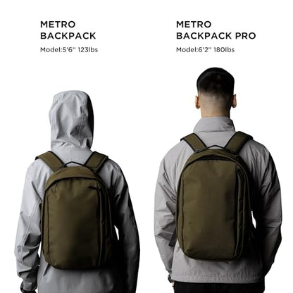 ALPAKA Metro Backpack 12L Compact Laptop Backpack Army Green | Laptop Sleeve Fits 14-inch Laptop, Internal Water Bottle pocket for Men and Women, Weatherproof Fabric Axoflux 300D - color: Army Green-axoflux 300d