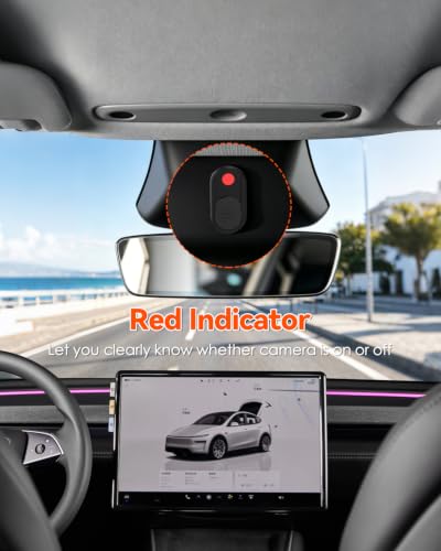 Tesla Model 3/Y Interior Camera Cover Slide | Metal Camera Privacy Protector, Front Cabin Camera Blocker Cover, Vertical Design Anti-Peeping Guard, No Block IR for FSD